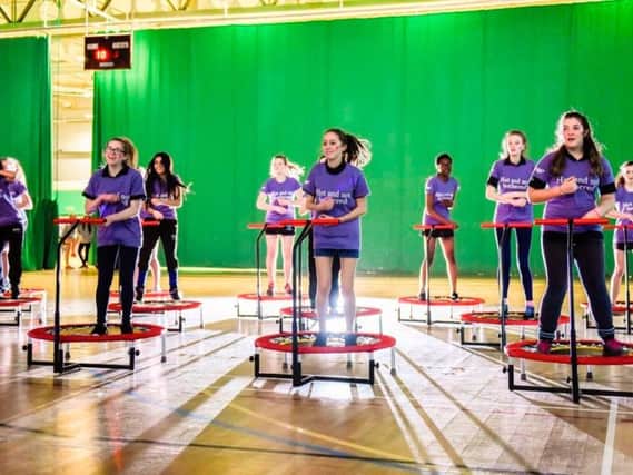 Teenage girls taking part in the kick start event