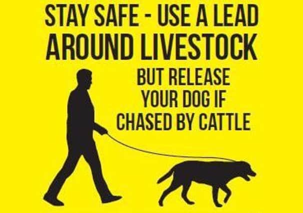 A detail from the new footpath sign created by the NFU and the Kennel Club to encourage responsible dog ownership