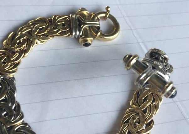 The bracelet pictured above was among the items stolen during a burglary in Lewknor earlier this month