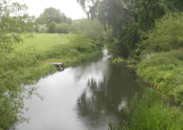 River Thame looking upstream from Old Long Crendon Road.