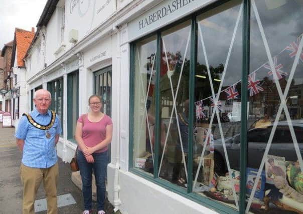 Thame Mayor Tom Wyse and Lucy Wyatt at Green's.