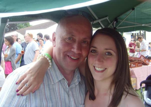 Sarah Stocks with her father Mike Reeves