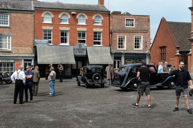 Winslow Market Square, dressed for the filming of 'The Little Stranger'. PNL-170607-130828009