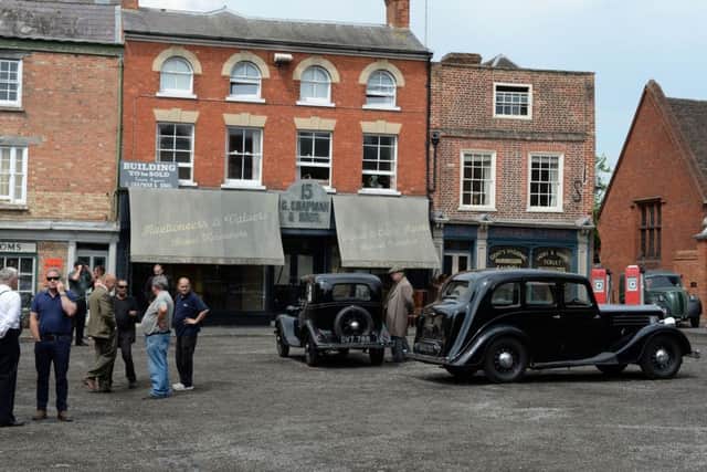 Winslow Market Square, dressed for the filming of 'The Little Stranger'. PNL-170607-131533009