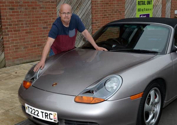 Tim Cowley from Buckingham with his vandalised Porsch Boxster