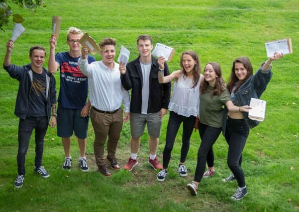 Students from Lord Williams's School in Thame celebrate their A-Level results