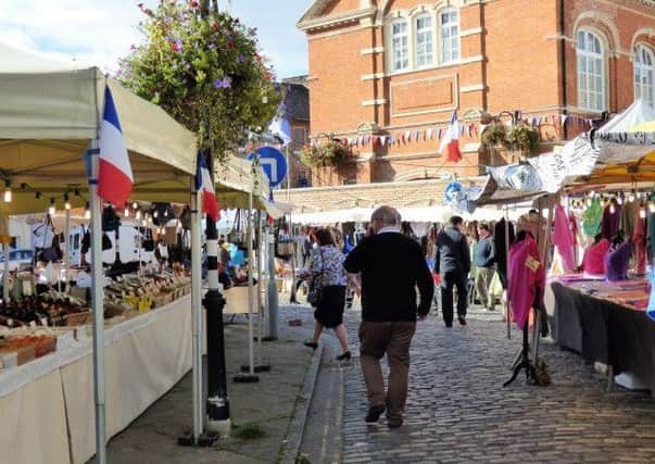 French market stalls in Thame